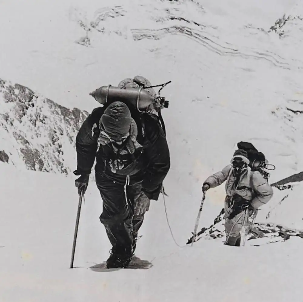 Edmund Hillary Climbing Mount Everest