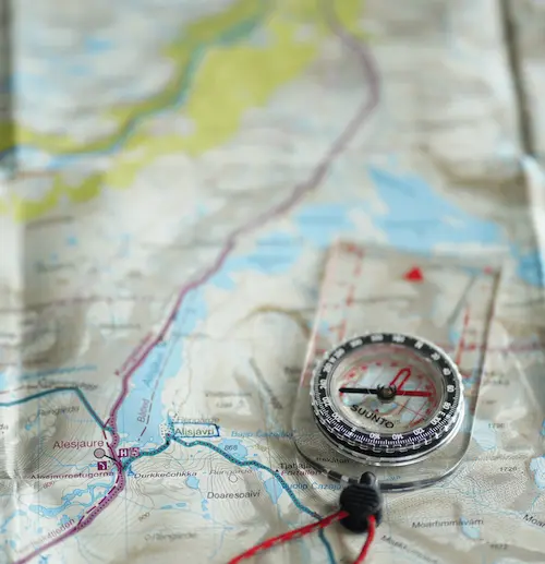 Map of Kungsleden trail
