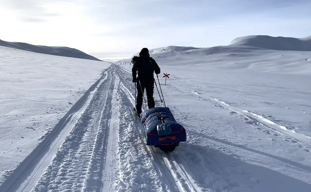 Pulling a pulk on Kungsleden